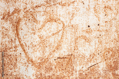 Corazón amor con textura y desgastado 