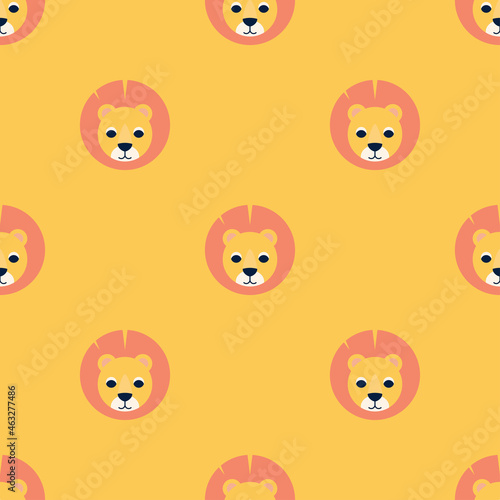 Seamless vector  pattern with cute animals character. Cute vector illustration for kids. Perfect print for fabric  textile  wallpaper  poster  postcard and gift wrapping. Pastel colors