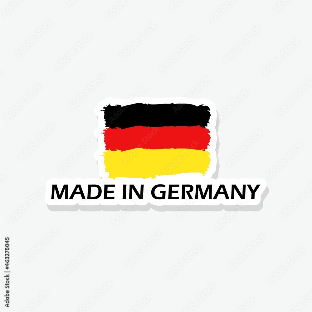 Obraz premium Made in Germany label sticker isolated on white background