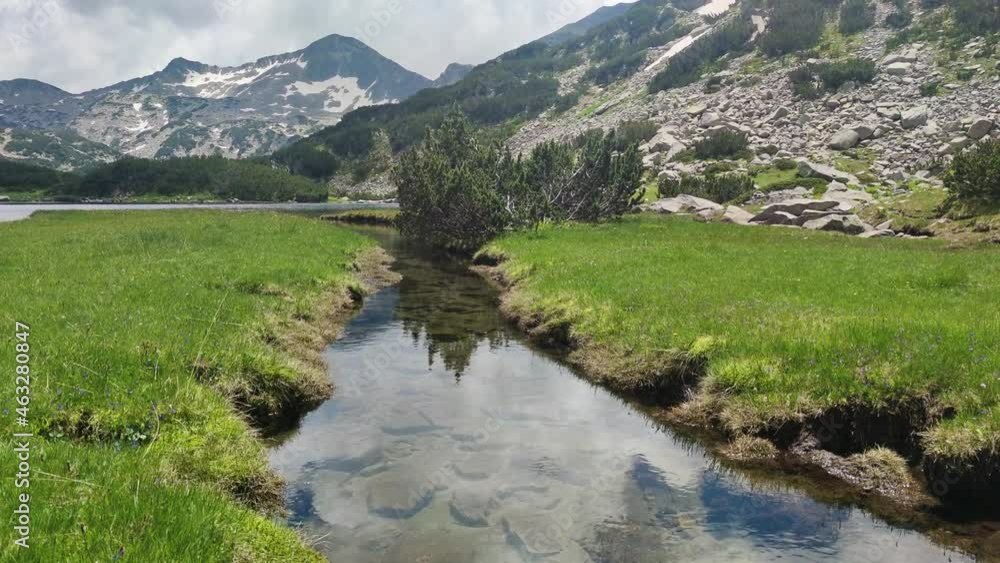 Amazing Summer view of Muratovo lake, Pirin Mountain, Bulgaria Amazing Summer view of Muratovo lake, Pirin Mountain, Bulgaria