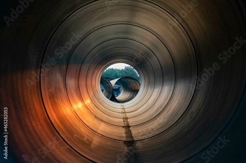 hollow large iron sewer pipes