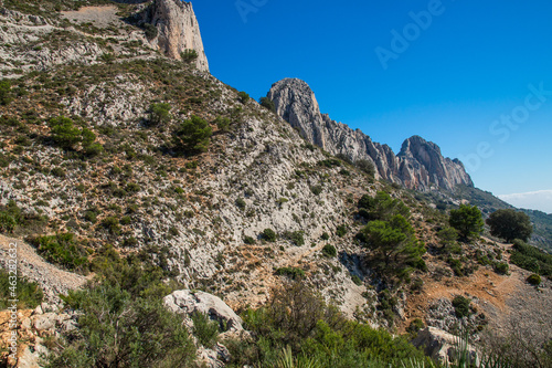 beautiful mountain crest and majestc mediterranean landscape in Spain hike and outdoors