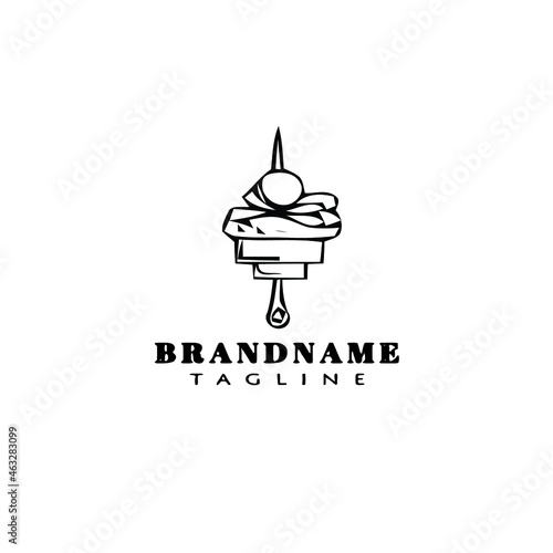 Obraz na płótnie canape logo cartoon icon design template black isolated cute illustration w salonie