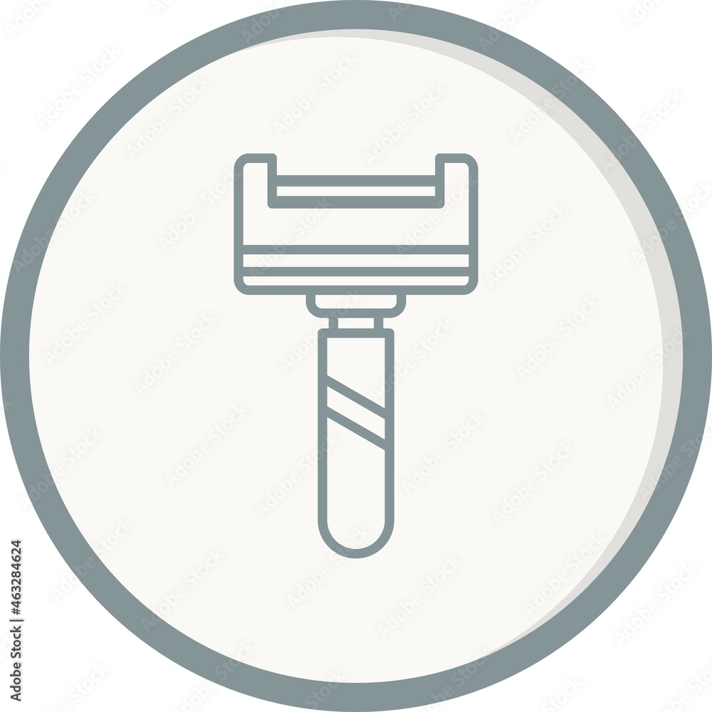 Razor Filled Vector Line Icon Design