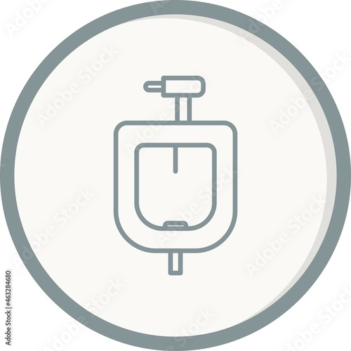 Urinal Filled Vector Line Icon Design
