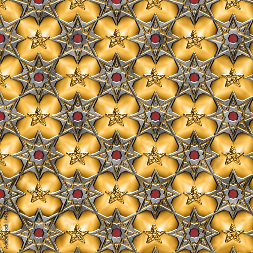 stelle metallizzate giallo oro grigio pattern disegno astratto