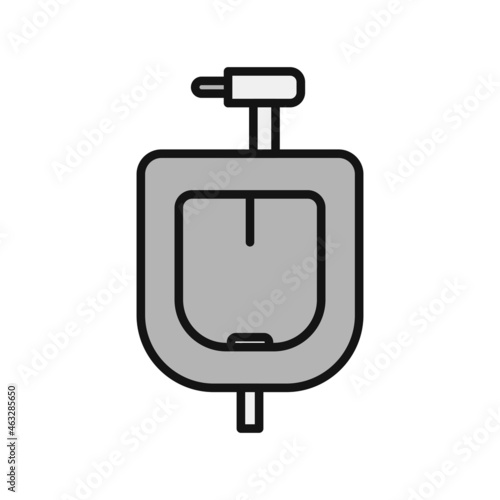 Urinal Filled Vector Line Icon Design