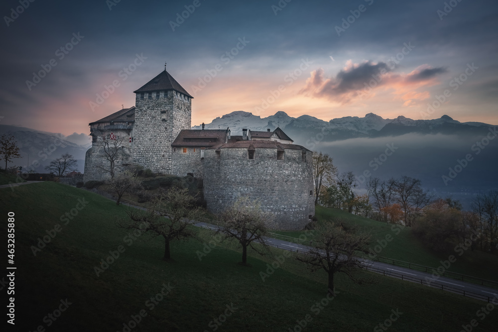 Vaduz Castle at sunset - Vaduz, Liechtenstein