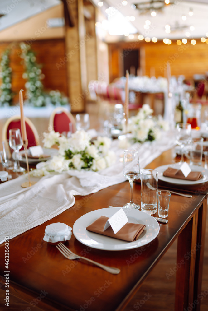 Festive table. Banquet table with wedding and festive serving. Wedding, birthday, party, event concept. Festive table. Banquet table with wedding and festive serving. Wedding, birthday, party, event concept.