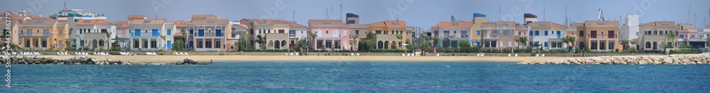 The beautiful Limassol Marina Beach or Golden Beach Limassol in Cyprus
