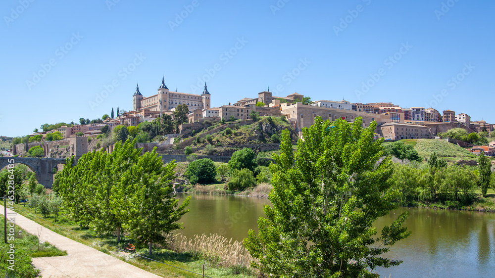 Toledo town and Tagus river