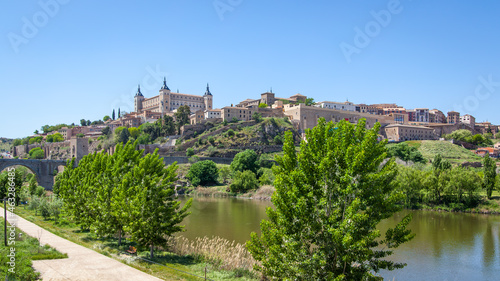 Toledo town and Tagus river photo