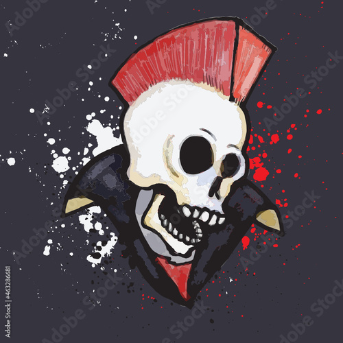 Punk Skull Head