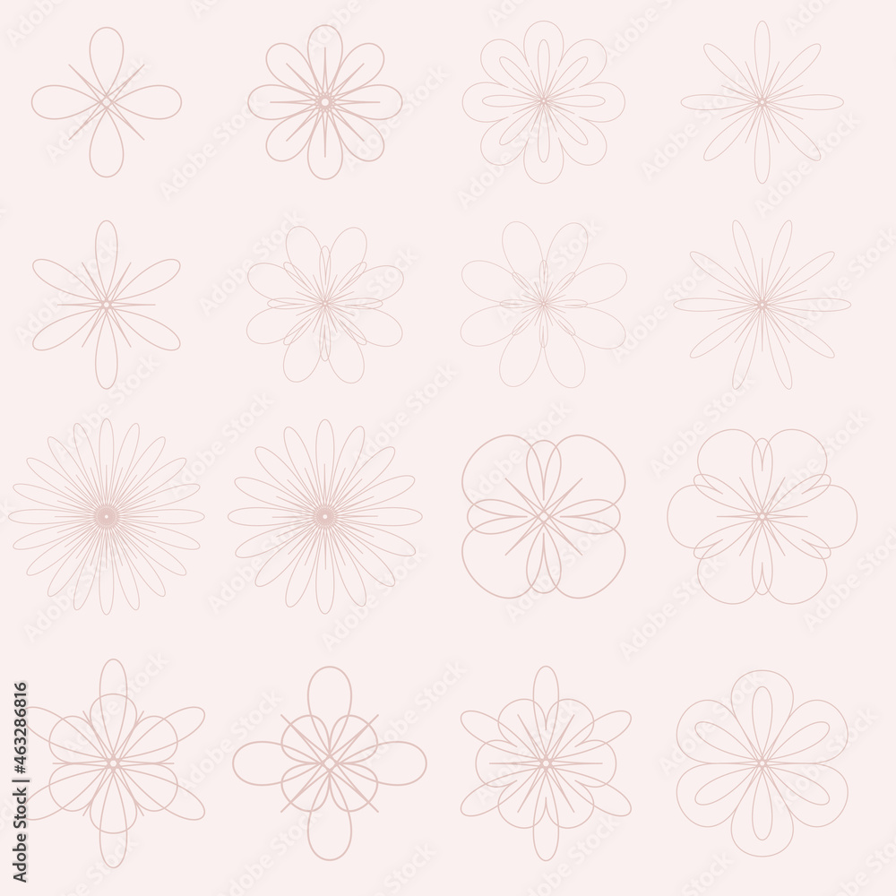 Minimal botanical graphic sketch line elements, simple drawings, decoration elements, ornament, icons Minimal botanical graphic sketch line elements, simple drawings, decoration elements, ornament, icons