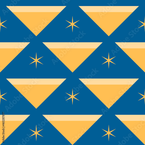 Abstract seamless pattern in geometric style of diamond faces