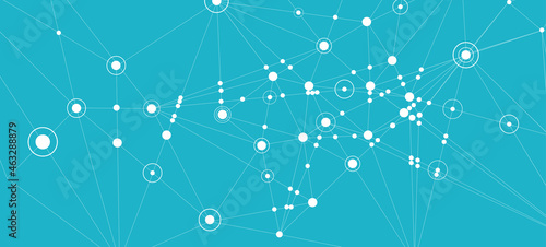 Connection background. Network concept with dots and lines. Vector illustration photo