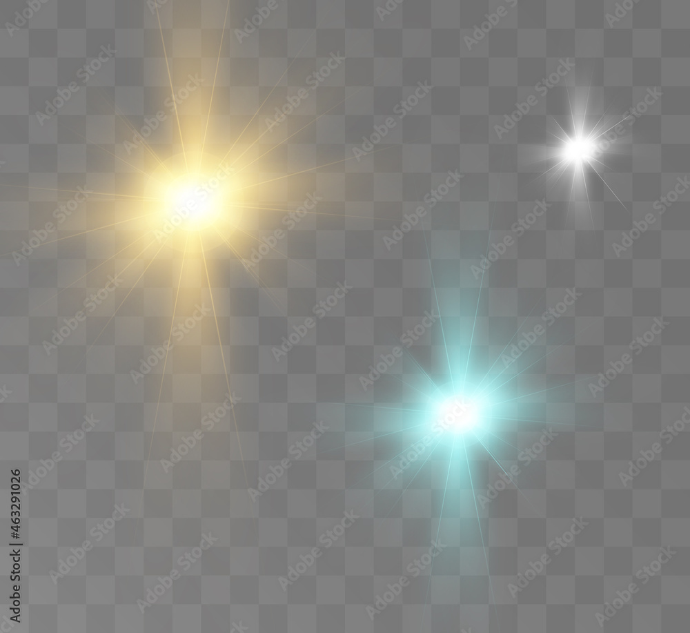 Bright light effect with rays and highlights for vector illustration. Bright light effect with rays and highlights for vector illustration.