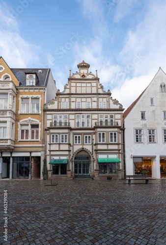 Buildings in Osterstrasse street - Hamelin, Lower Saxony, Germany