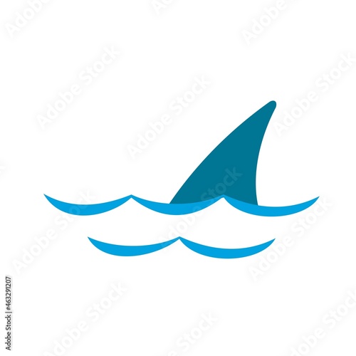 shark fin above sea level illustration vector design