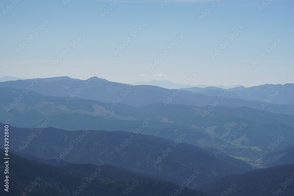 Naklejka premium beautiful scenery in the mountains in western ukraine