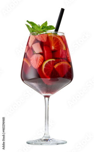 Photo glass of red sangria