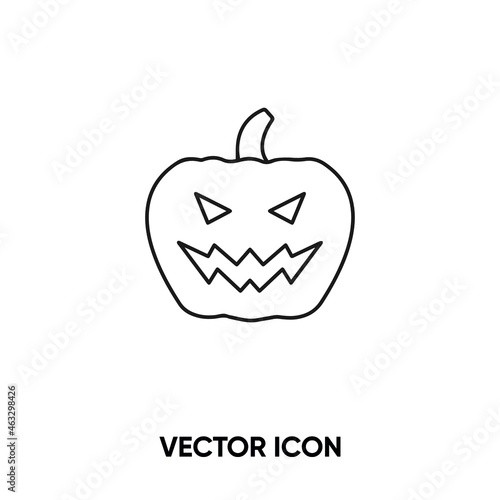 Halloween pumpkin vector icon. Modern, simple flat vector illustration for website or mobile app.Pumpkin symbol, logo illustration. Pixel perfect vector graphics 