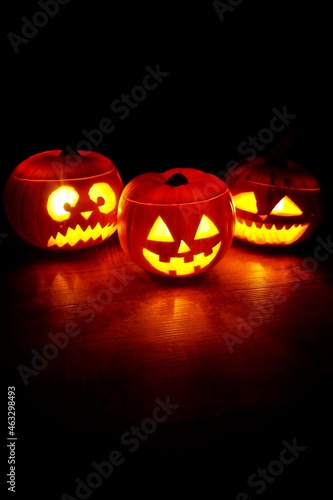 Halloween pumpkins lanterns