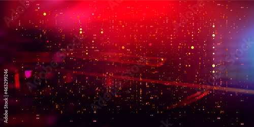 Illustration of 1980 Retro Neon Poster. Club Space Background