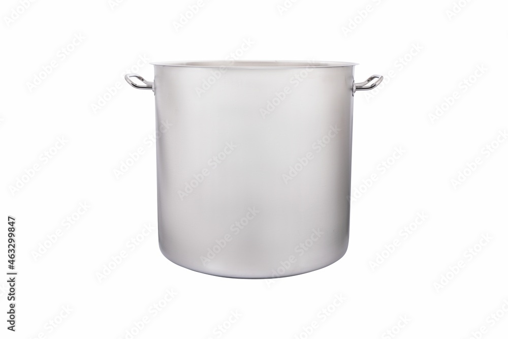 Steel pots on a white background
Steel pots on a white background