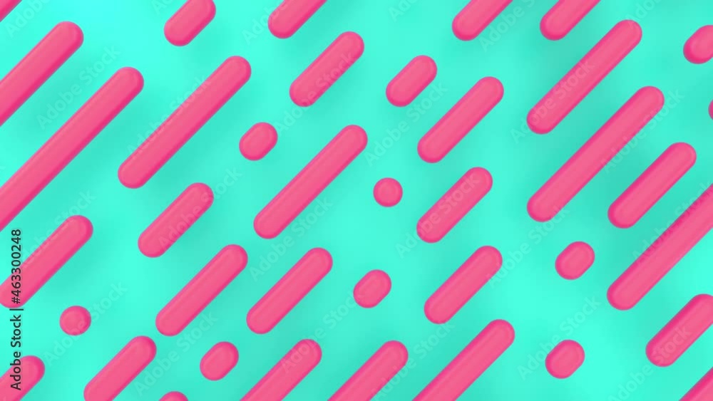 Geometric moving pink shapes, abstract green background in minimalism. Stripes pattern background. Motion design, Lines pattern. For promo and presentation. 3d seamless looped animation 4K Geometric moving pink shapes, abstract green background in minimalism. Stripes pattern background. Motion design, Lines pattern. For promo and presentation. 3d seamless looped animation 4K