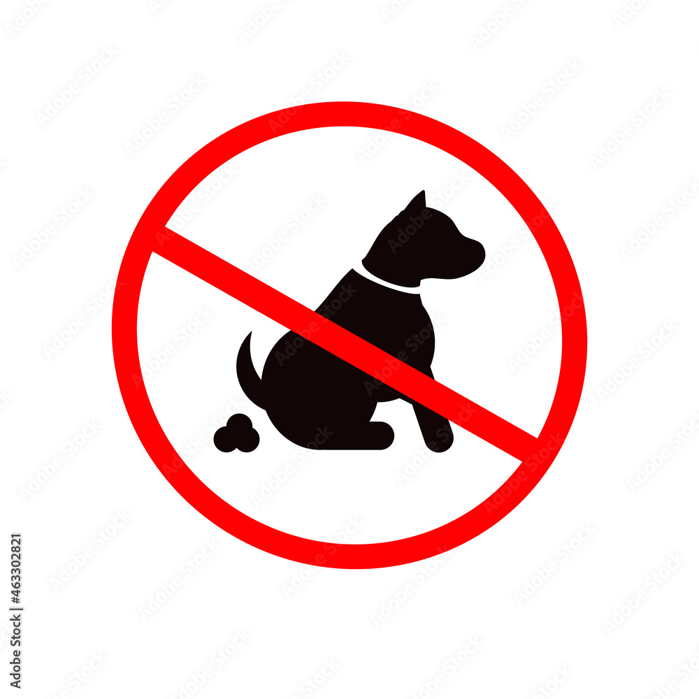Zakaz wyprowadzania psów - obrazy, fototapety, plakaty 