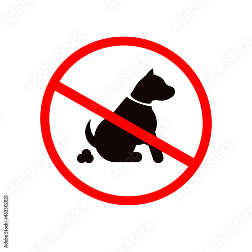 Zakaz wyprowadzania psów - znak 