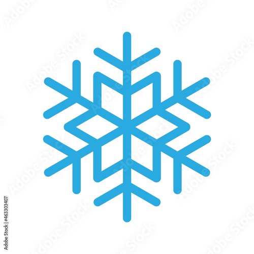 Classic Christmas snowflake minimalist blue, high quality vector