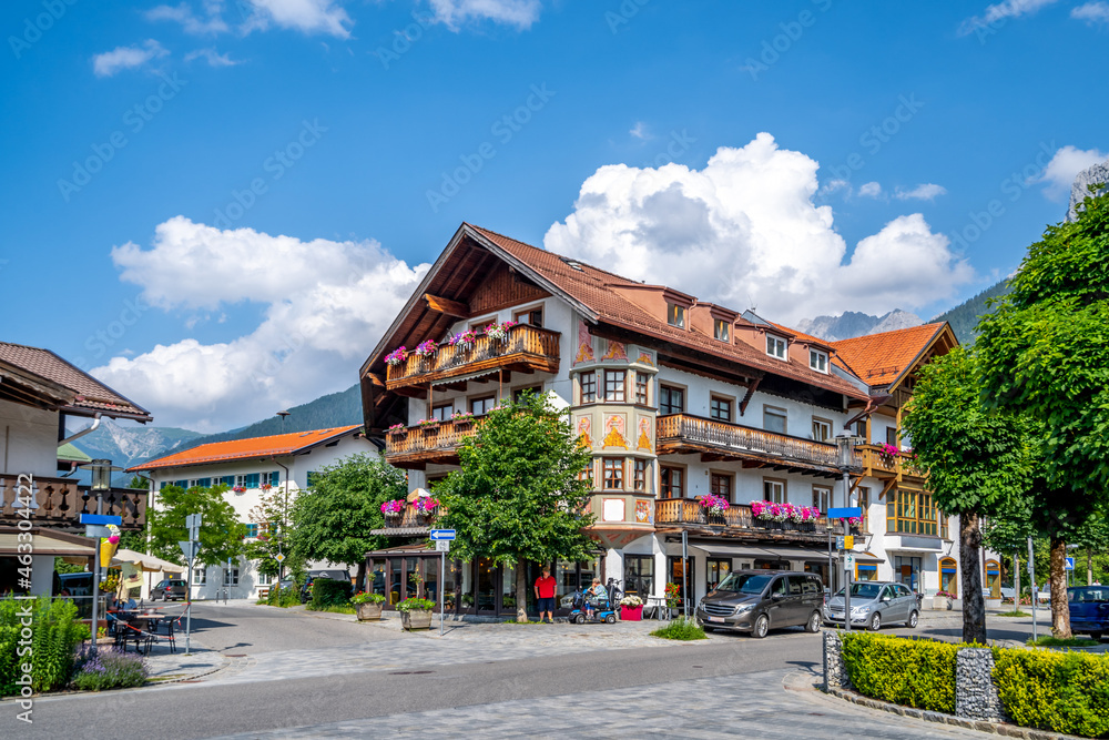 Altstadt, Mittenwald, Karwendel, Bayern, Deutschland 