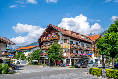Altstadt, Mittenwald, Karwendel, Bayern, Deutschland 