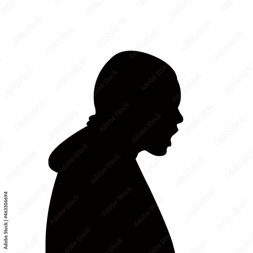 a woman head silhouette vector