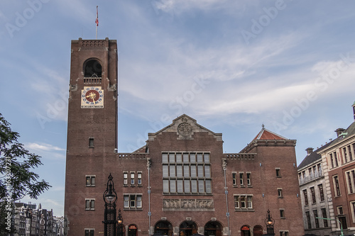 Photography Architectural fragment of old Beurs van Berlage building (Stock Exchange by Berlage,)