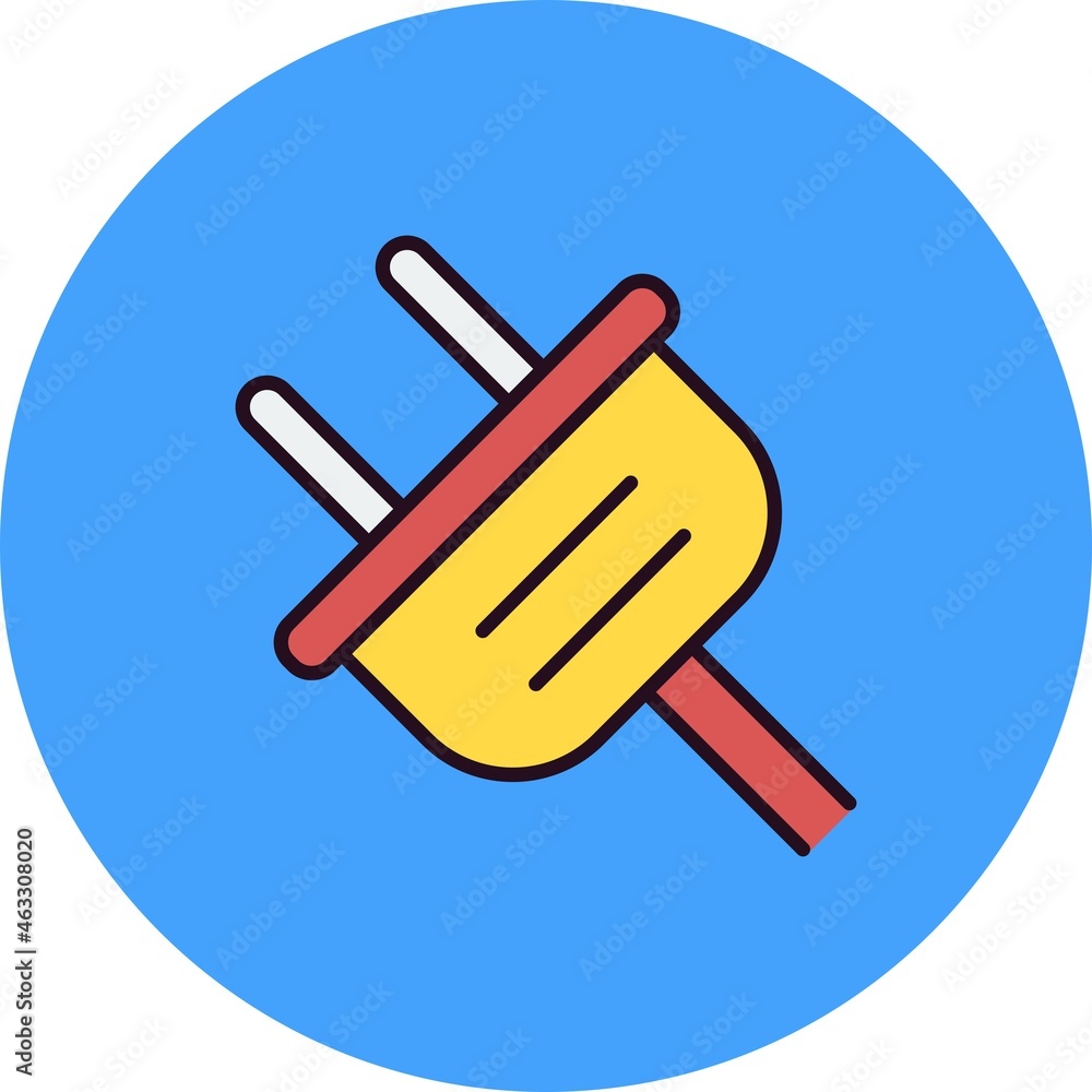 Plug Filled Linear Vector Icon Design Plug Filled Linear Vector Icon Design