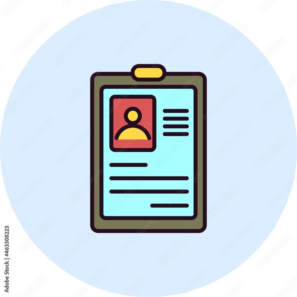 Curriculum Vitae Filled Linear Vector Icon Design Curriculum Vitae Filled Linear Vector Icon Design