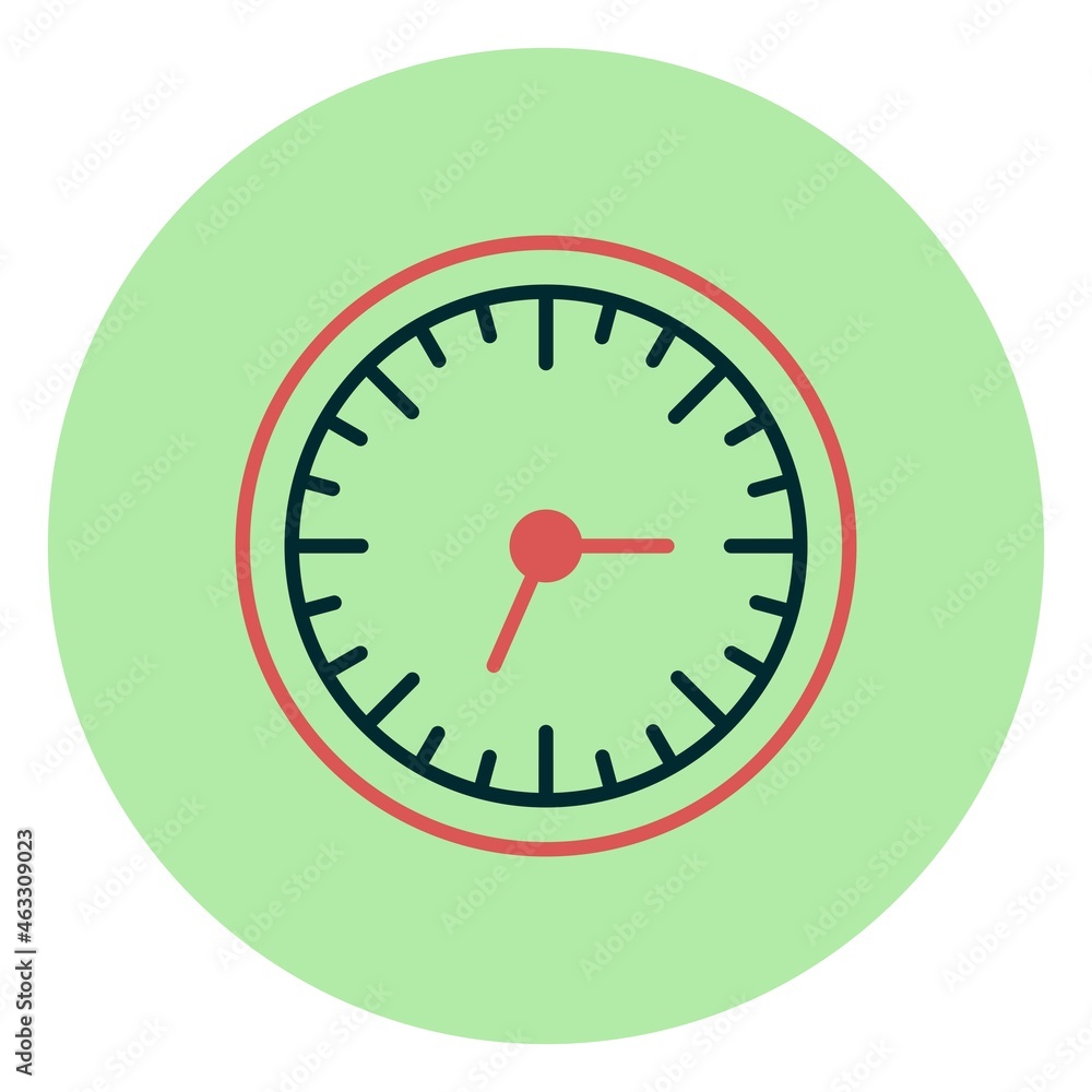 Wall Clock Filled Linear Vector Icon Design Wall Clock Filled Linear Vector Icon Design