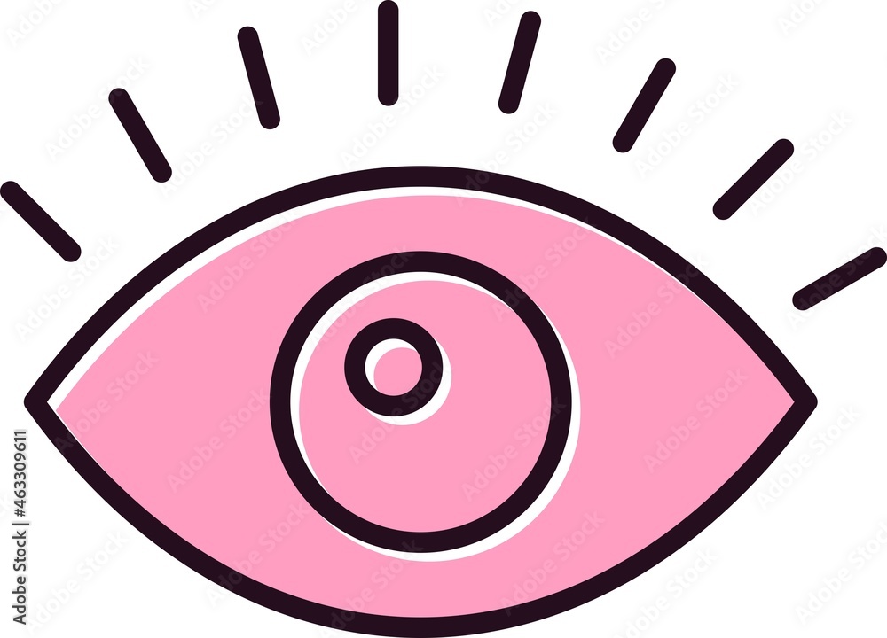 Eye Filled Linear Vector Icon Design Eye Filled Linear Vector Icon Design