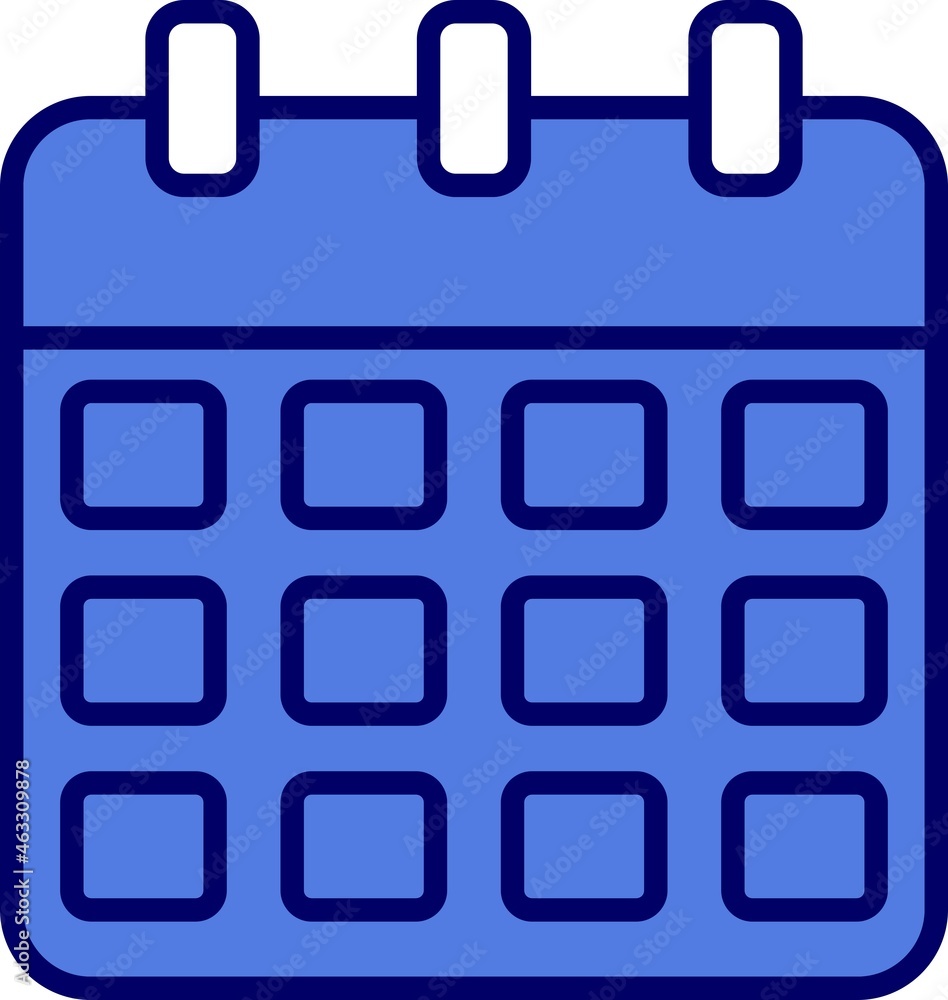 Calender Filled Linear Vector Icon Design Calender Filled Linear Vector Icon Design