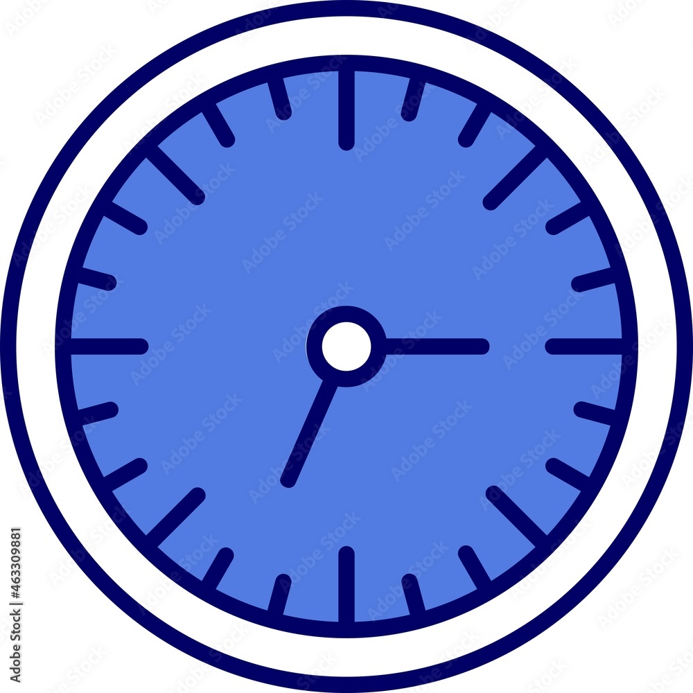 Wall Clock Filled Linear Vector Icon Design Wall Clock Filled Linear Vector Icon Design