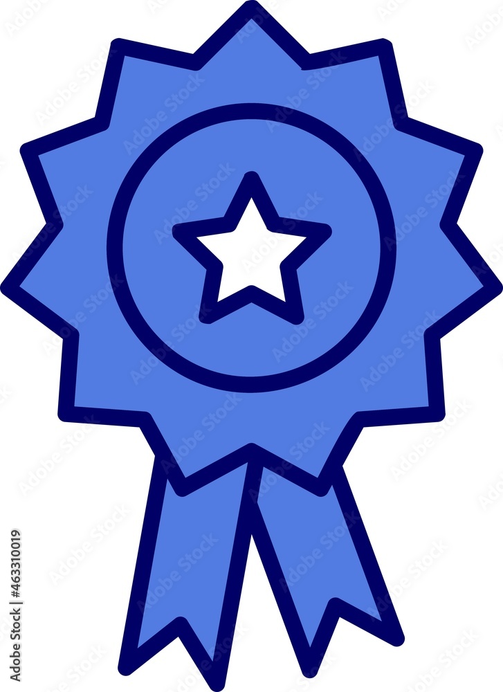 Badge Filled Linear Vector Icon Design Badge Filled Linear Vector Icon Design