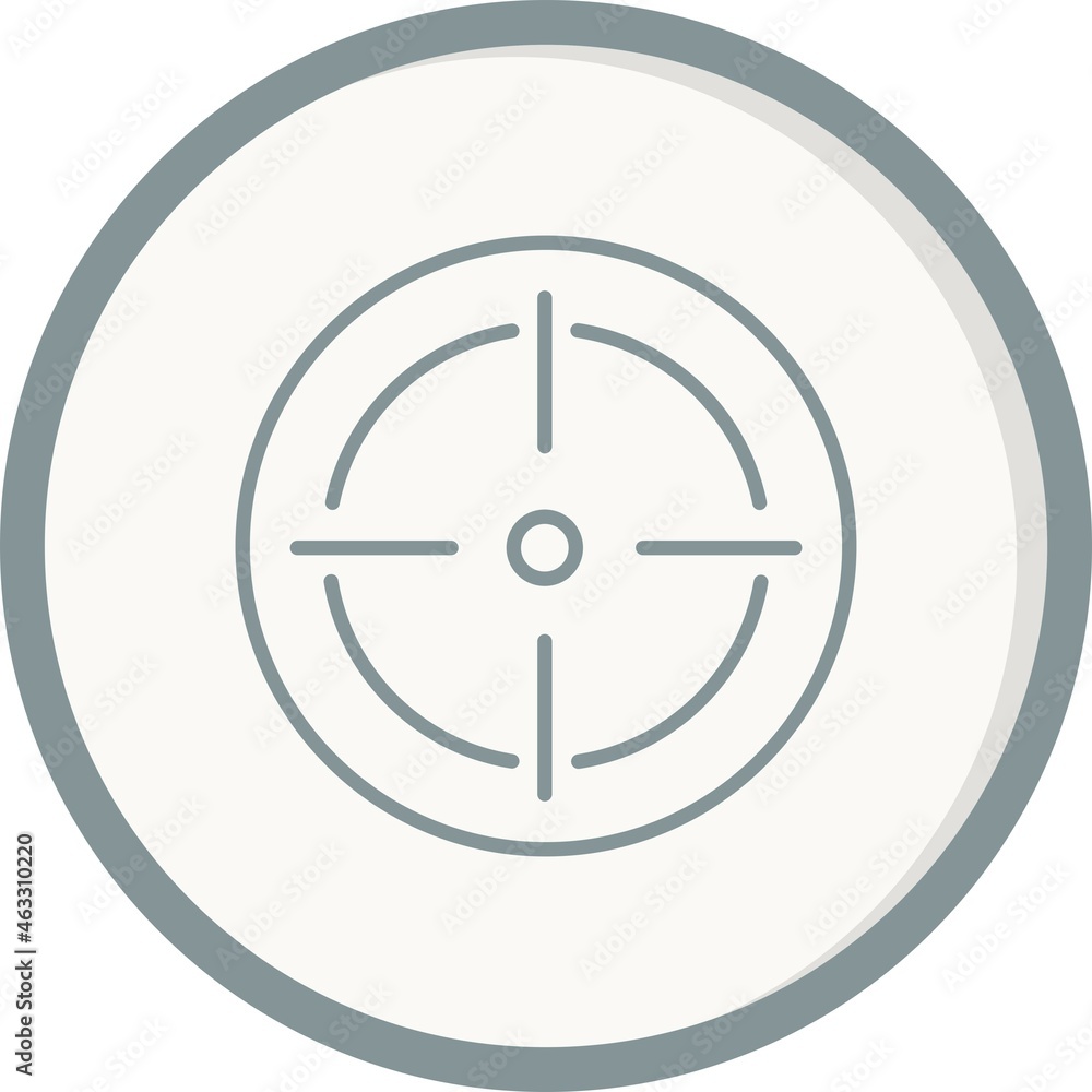 Target Filled Linear Vector Icon Design Target Filled Linear Vector Icon Design