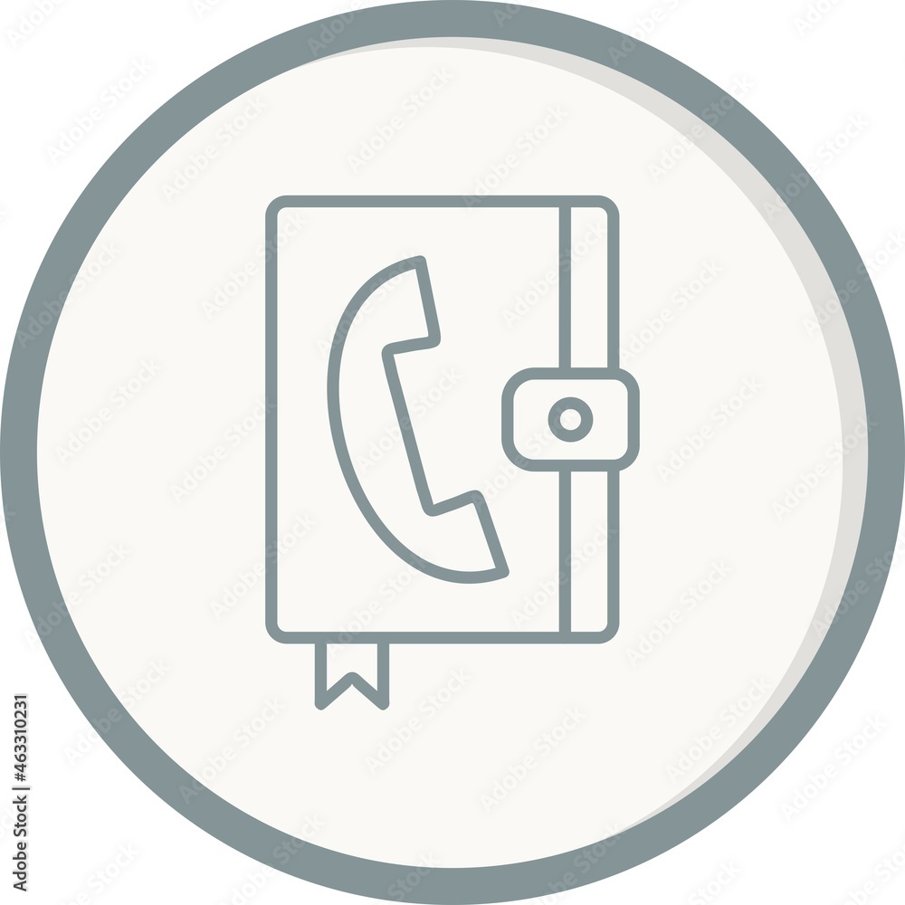 Contact Book Filled Linear Vector Icon Design Contact Book Filled Linear Vector Icon Design