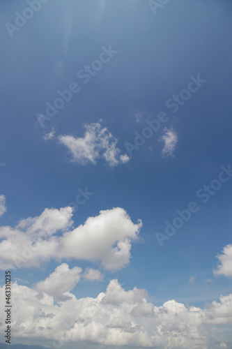 Stratocumulus clouds with a clear blue sky background in the midday. Types of clouds stock images.