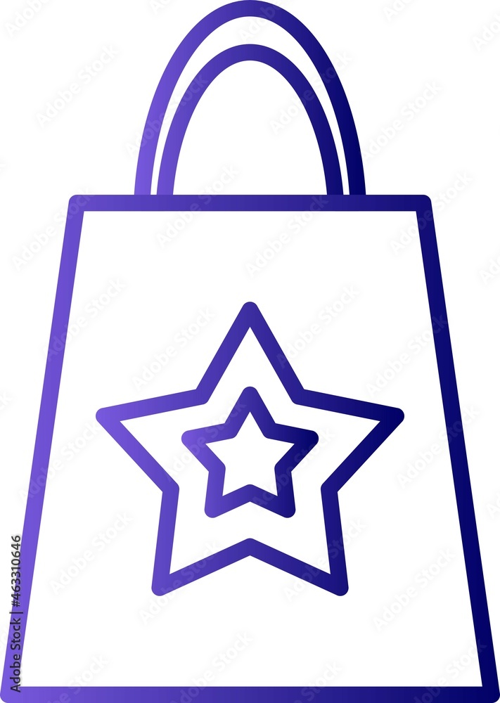 Shopping bag Filled Linear Vector Icon Design Shopping bag Filled Linear Vector Icon Design