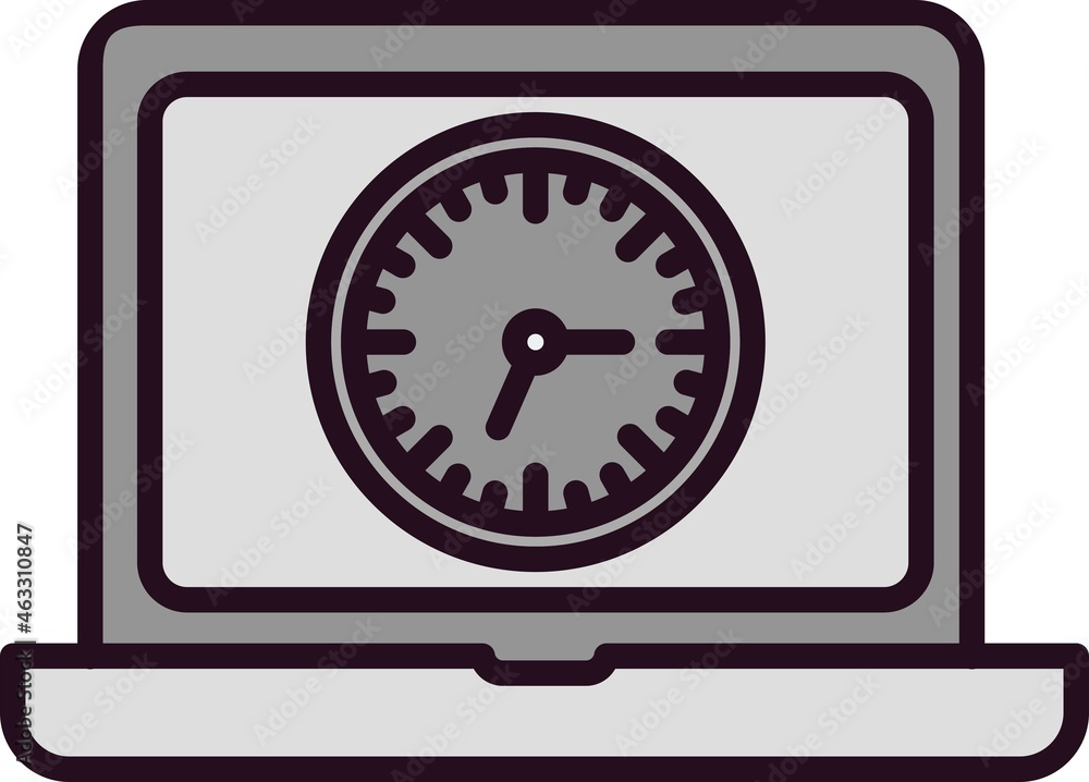 Laptop Screen Filled Linear Vector Icon Design Laptop Screen Filled Linear Vector Icon Design