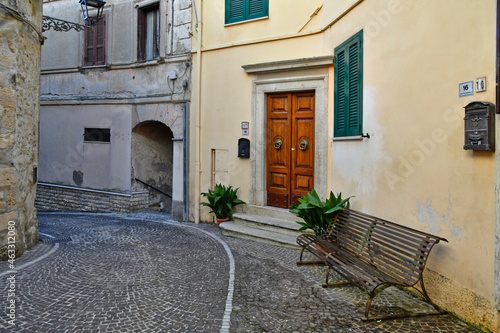 A narrow street of Ripi, a medieval town of Lazio region, Italy. © Giambattista
